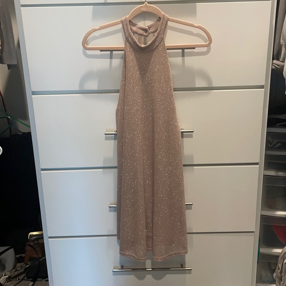 Sparkly High Necked Party Dress
